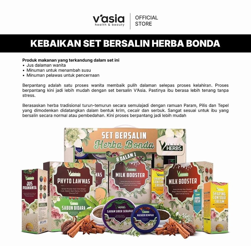 SET BERSALIN HERBA BONDA 8 in 1