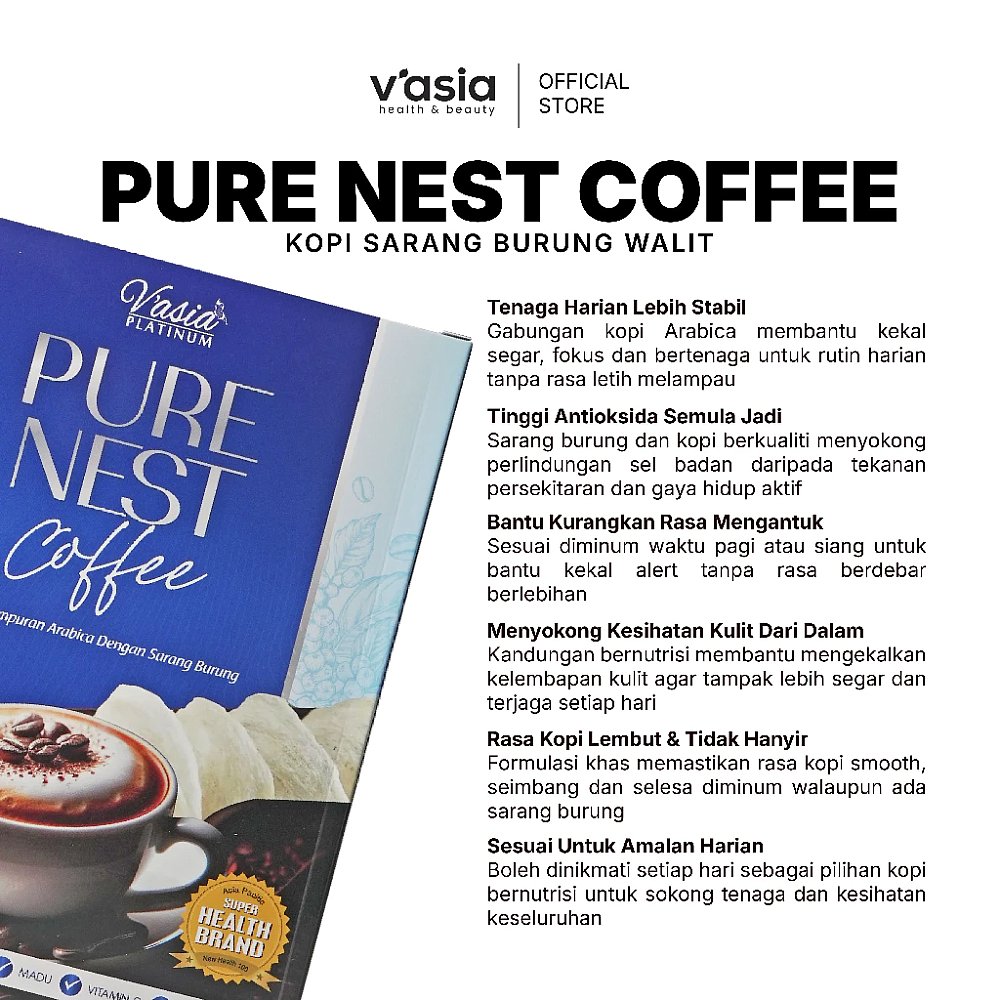 PURE NEST COFFEE - Kopi Kesihatan Sarang Burung Walit