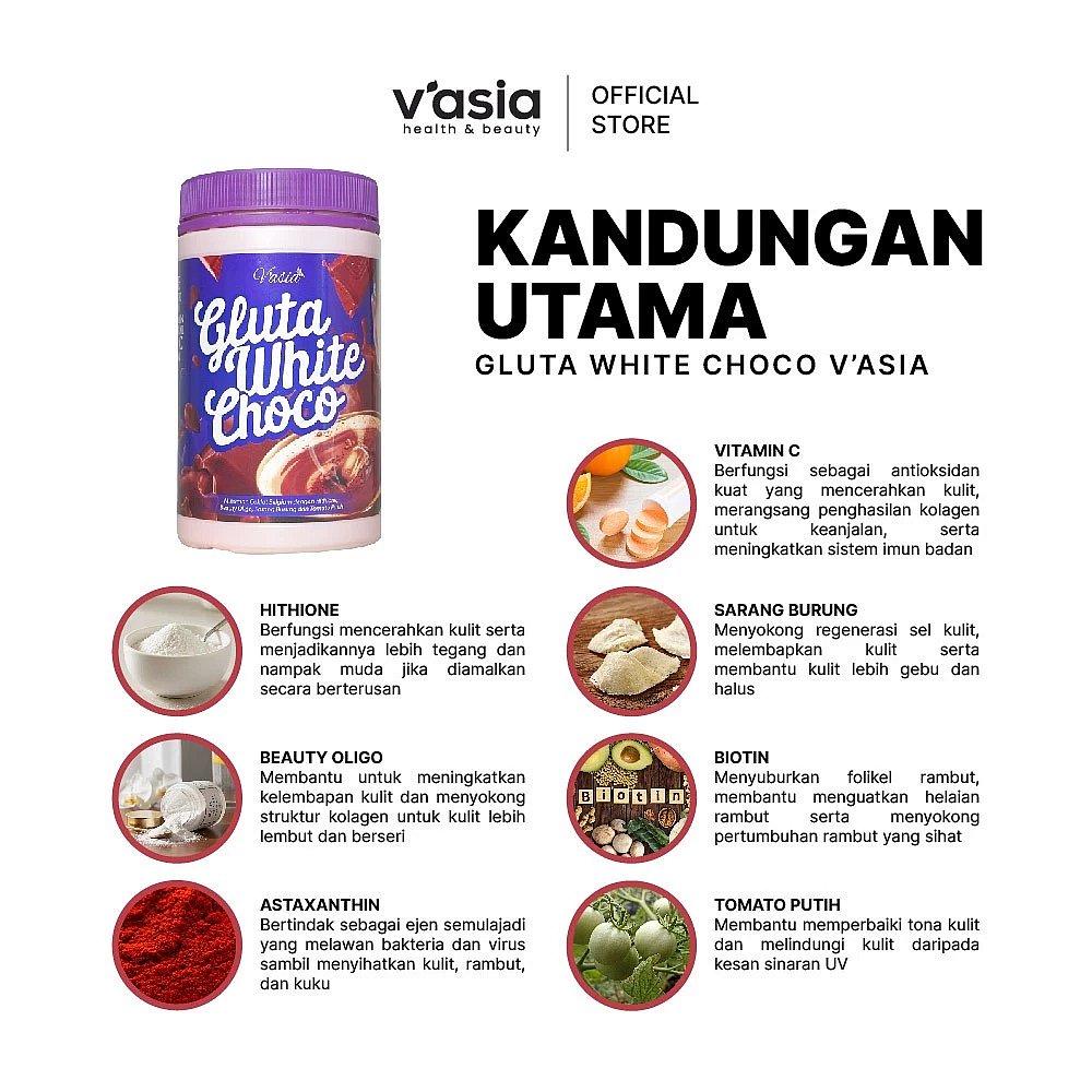 GLUTA WHITE CHOCO - Tanpa Kolagen