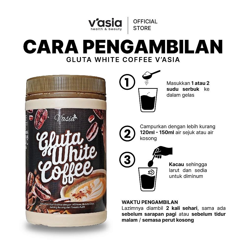 GLUTA WHITE COFFEE - Tanpa Kolagen