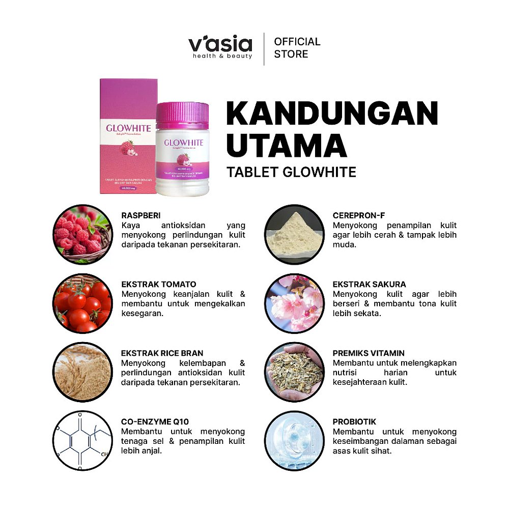 GLOWHITE TABLET - Kulit Cerah dan Gebu