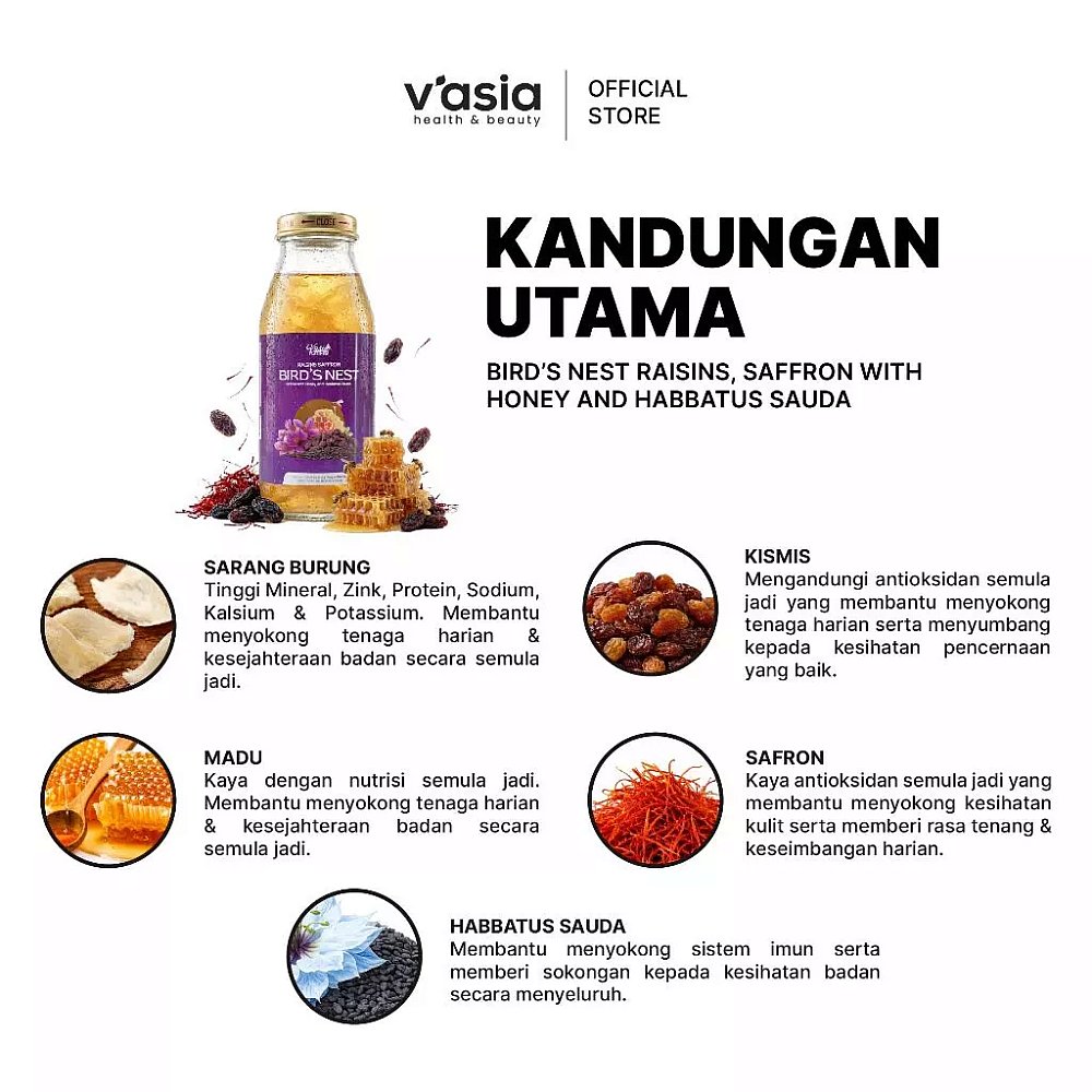 BIRD'S NEST RAISINS, SAFFRON WITH HONEY AND HABBATUS SAUDA