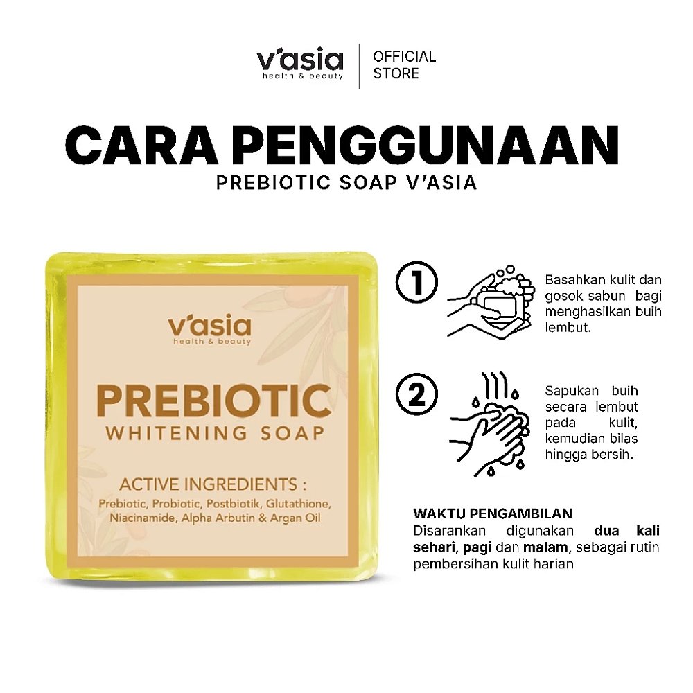 PREBIOTIC WHITENING SOAP - Sabun Pencerahan Kulit