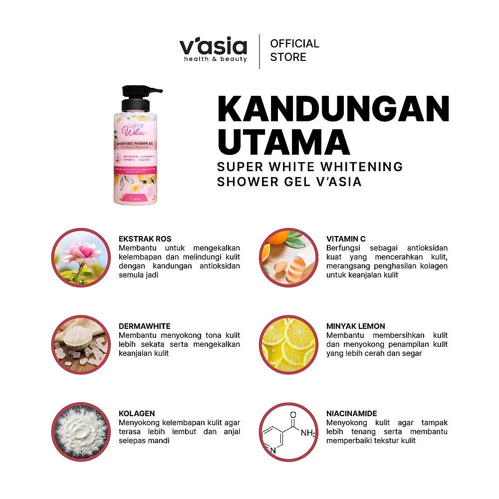 WHITENING SHOWER GEL - Gel Mandian Pencerah Badan