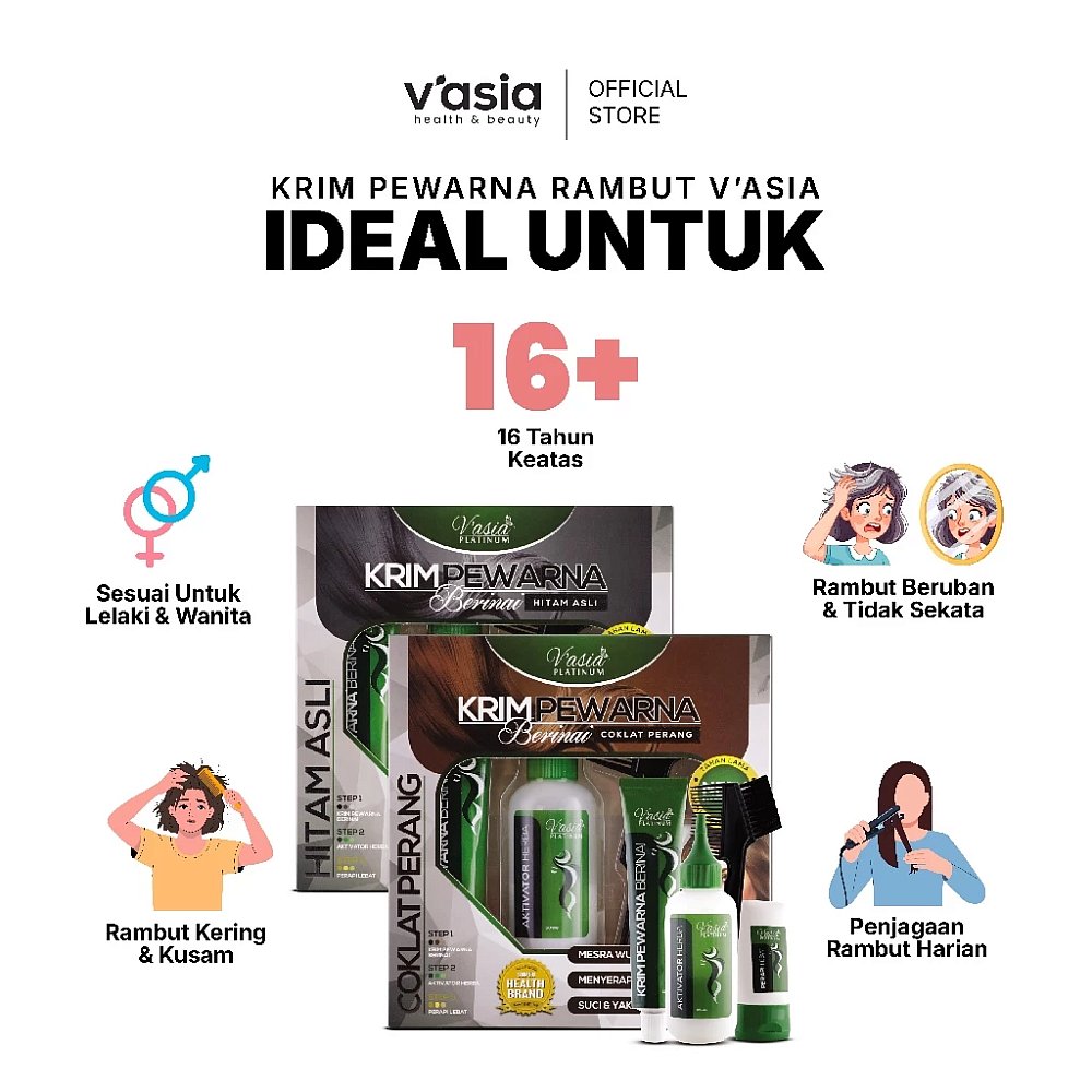 KRIM PEWARNA BERINAI - Coklat Perang