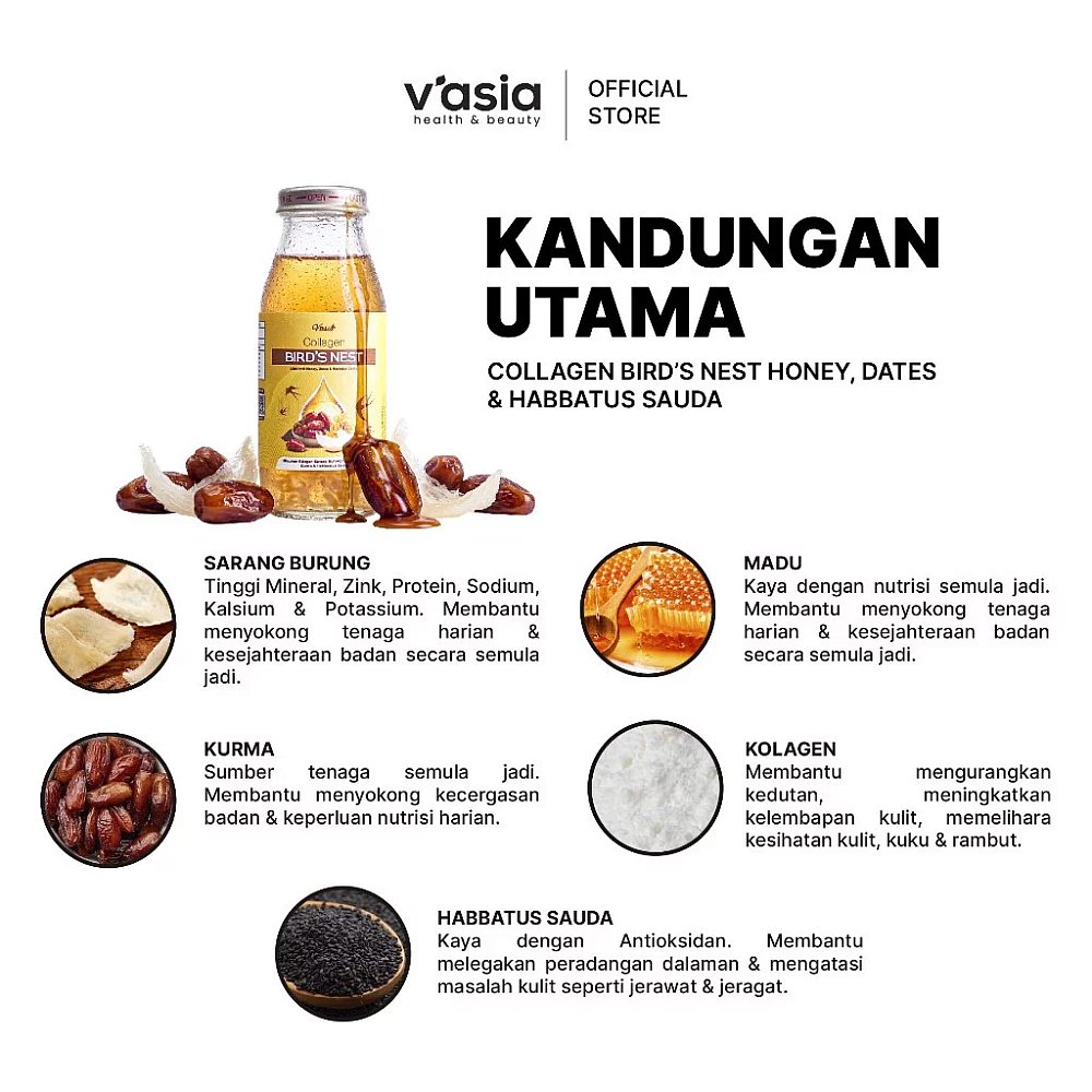 COLLAGEN BIRD'S NEST DRINK WITH HONEY DATES & HABBATUS SAUDA