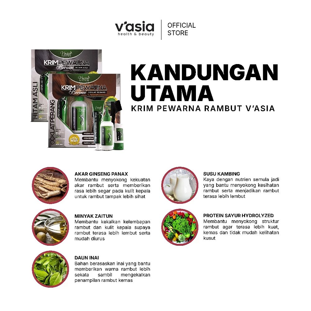 KRIM PEWARNA BERINAI - Coklat Perang