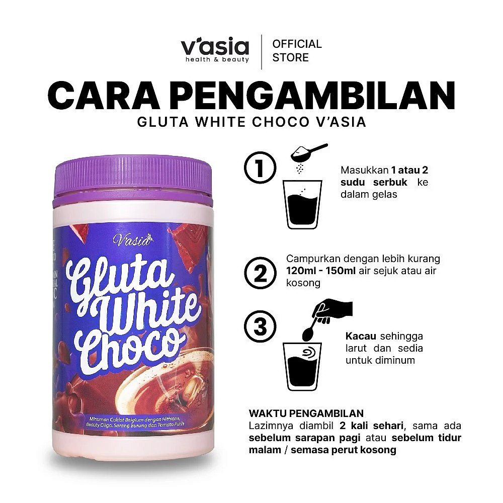 GLUTA WHITE CHOCO - Tanpa Kolagen