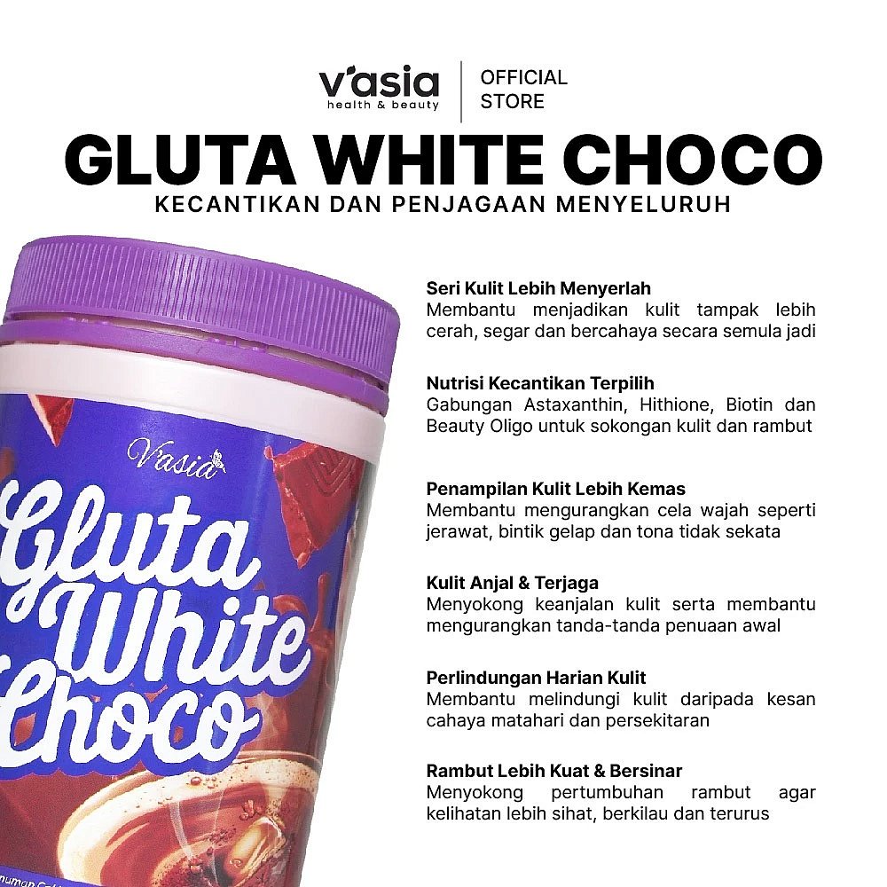 GLUTA WHITE CHOCO - Tanpa Kolagen