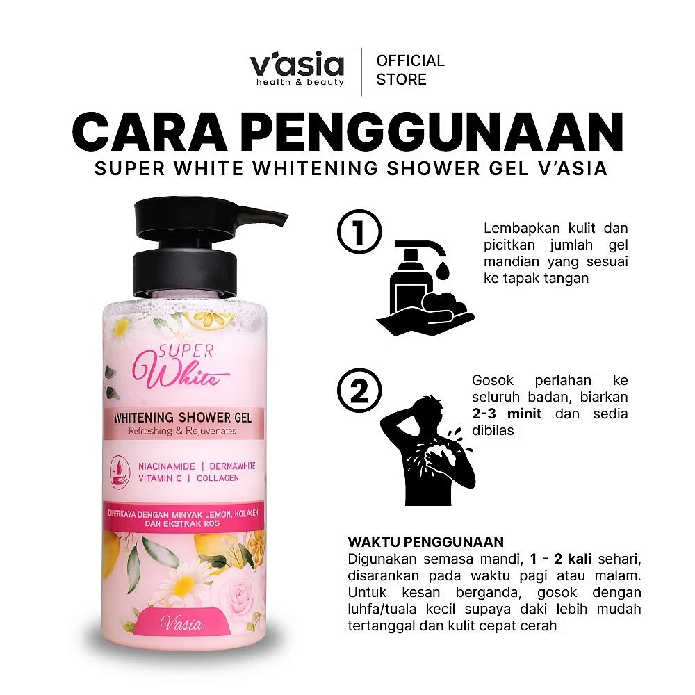 WHITENING SHOWER GEL - Gel Mandian Pencerah Badan