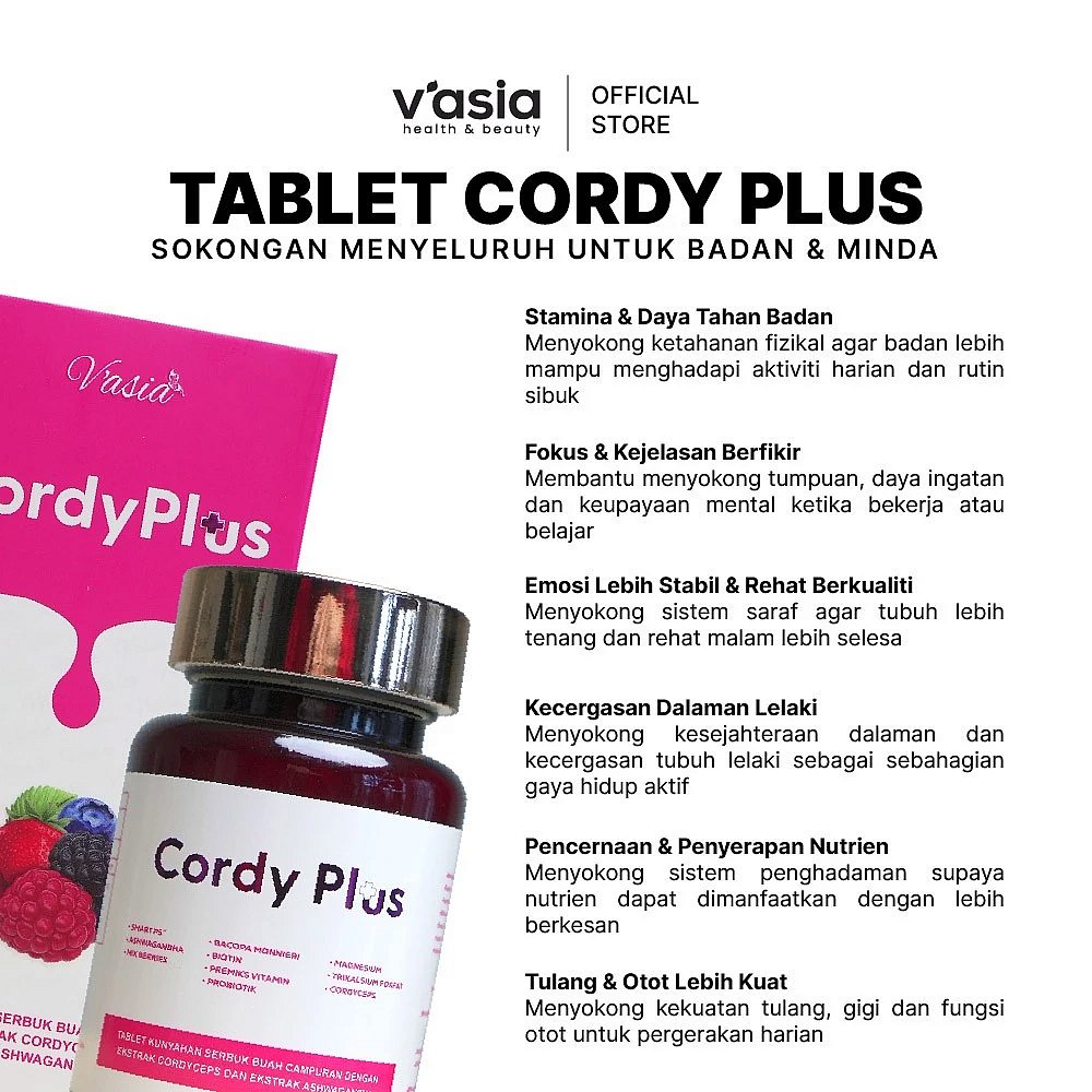 CORDY PLUS - Tablet Kesihatan Tenaga & Minda