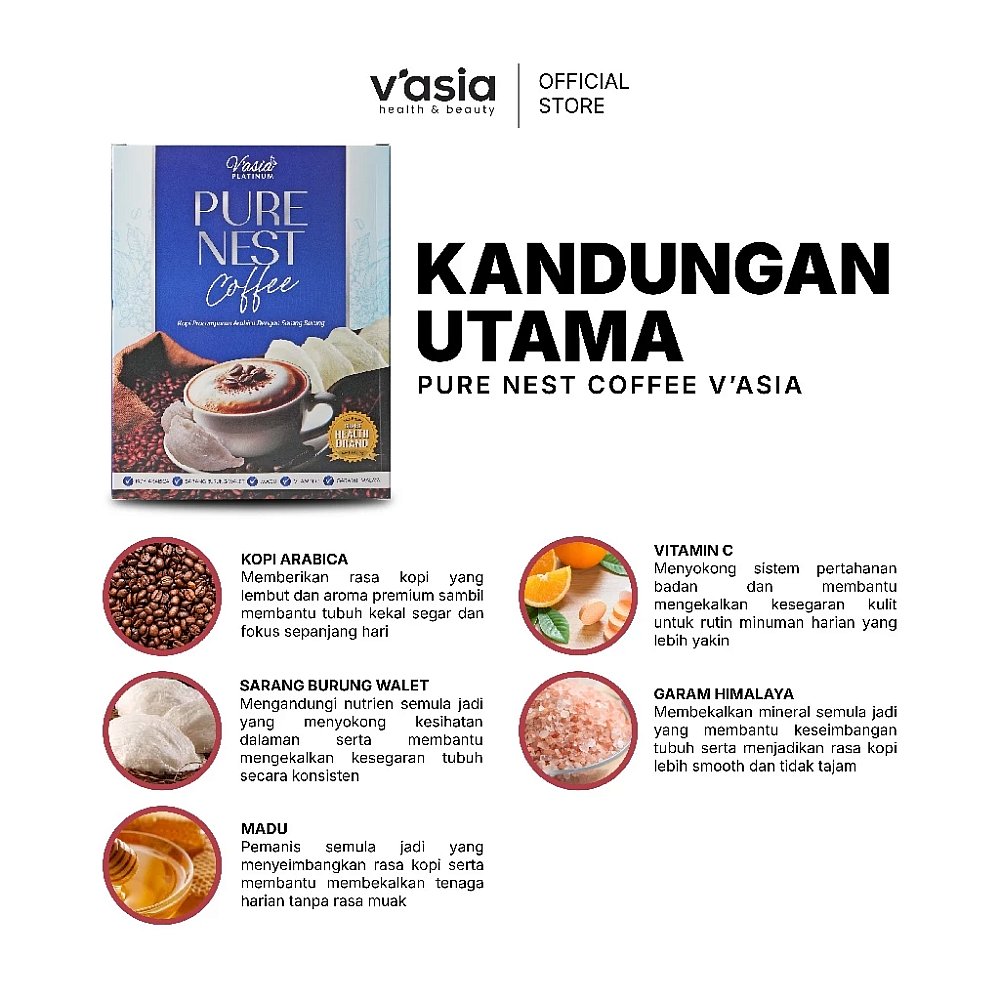 PURE NEST COFFEE - Kopi Kesihatan Sarang Burung Walit