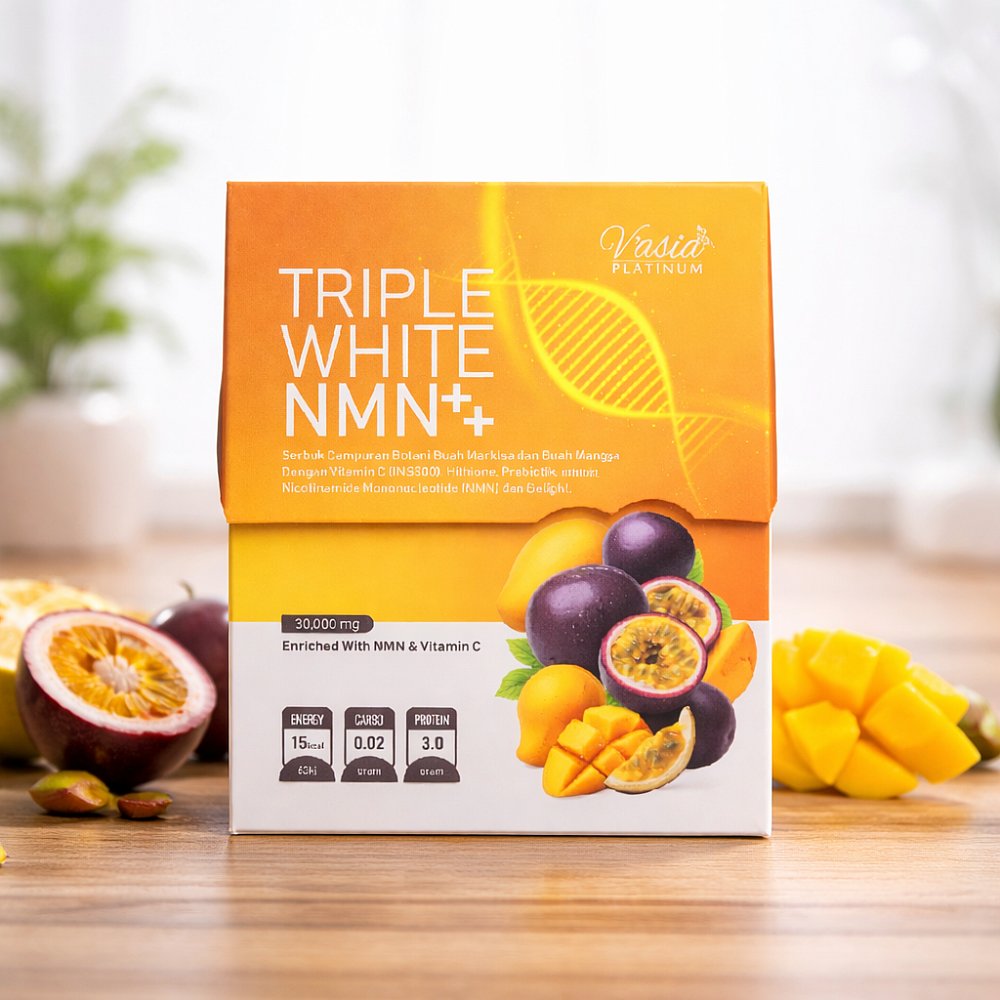 TRIPLE WHITE NMN - SERBUK CAMPURAN BOTANI BUAH MARKISA