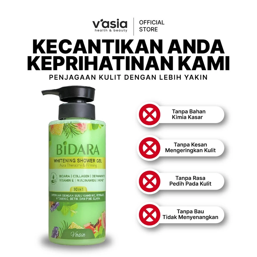 BIDARA WHITENING SHOWER GEL - Gel Mandian Pencerah Badan